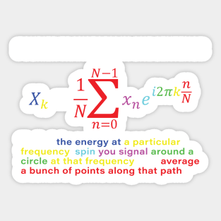 Fourier Transform Formula Sticker